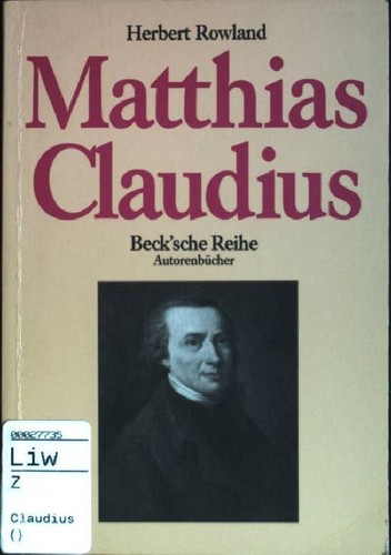 Matthias claudius - matthias, claudius.