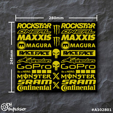 Sponsoren Stickersatz Gelb |