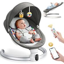 Babywippe Elektrisch mit 5 Natürlichen Schaukelgeschwindigkeiten, Babyschaukel