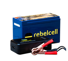 Rebelcell Lithium Ionen Akku 12V07 Ah + Ladegerät für Ihr Echolot