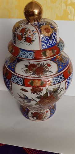 Deckelvase china handbemalt - china,