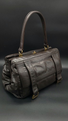 Vintage leder handtasche - vintage,