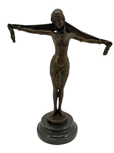 Art deco stil bronze dame - stil,