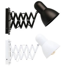 Wandleuchte mit Auszug E27 Vintage Scherenlampe Wandlampe Leseleuchte