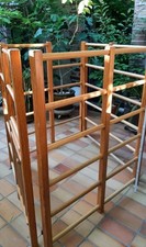 Holz Klettergerüst Indoor 1x1 m für Kleinkinder Höhe 122 cm, flexibel nutzbar 
