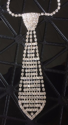 Kurze krawatte strass kristall - strass,