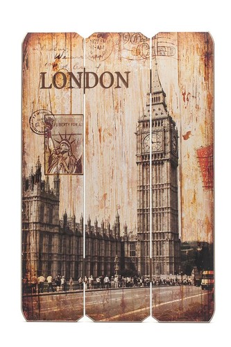 Holzbild holzschild london - holzschild,