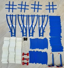 LEGO Konvolut Eisenbahn blaue Schienen, Schwellen, Weichen, Signale, Kupplungen