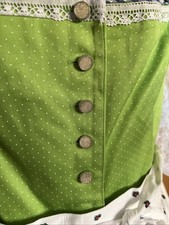 Dirndl Stoiber Tracht Gr.52 mit Schütze Ohne Bluse Blau/grün Maße Unten