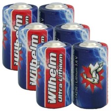 6 x Wilhelm ER14250 mit Box Batterie 1/2 AA Lithium 3,6V 1200 mAh Li-SOCl2