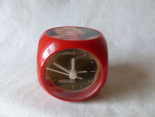 ALTER WECKER NESCAFE WERBEUHR MIT WECKFUNKTION-TISCHUHR-SAMMLERUHR-