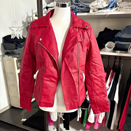Guess damen lederjacke rot - guess, gr