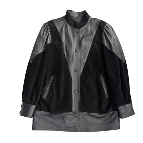 Leder wildledermantel im - leder-, &