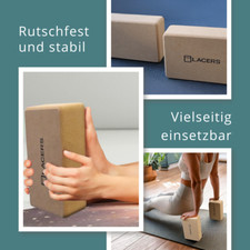 Lacers PetrolLine Yoga Block Kork 1 Stück- für Yoga, Pilates, Fitness