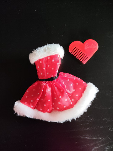 Barbie kleid rot kamm - kleid,