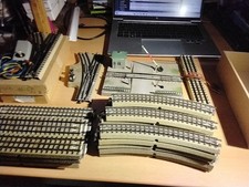 Konvolut Märklin Gleise 3600er Serie mit Elektrischen Weichen Anschlussgleis und