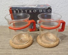 BODUM  2er- Set Teegläser mit Kork-Untersetzer Bistro Duo rot Carsten Jorgensen