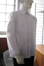 PERMAFLOTT Hemden DDR Shirt 80er TRUE VINTAGE GDR Gr. 42 N rosa violett Streifen