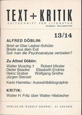 Alfred Döblin. Text + Kritik