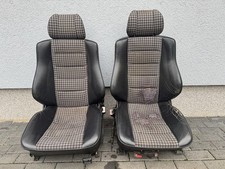 Mercedes W201 190 EVO Sportsitz Fahrerseite / Beifahrer Teilleder Karo Schwarz