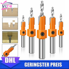 5X Holzbohrer Senkbohrer Set Schreiner Werkzeug Steckbohrer Für Holzverarbeitung