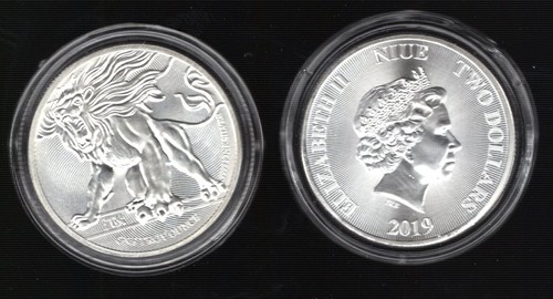 Unze silber niue brüllender - silber,