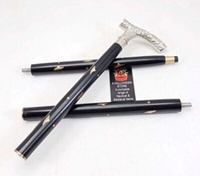 Deluxe Gehstöcke Palisander gefertigt Stock mit massivem Messing Chrom Dekor