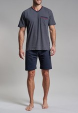 Götzburg Manhattan Herren Pyjama kurz Schlafanzug 451456