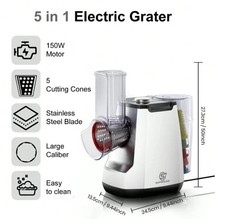 5 in 1 Elektrische Käsereibe