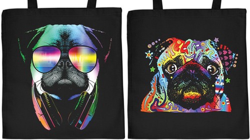 Mops pug motiv baumwolltasche - motiv,