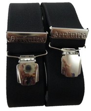 super starker 45 mm Herkuleshosenträger,schwarz,4 extra starke Breitklips,