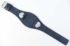 Watch Pad von Edelzeit Uhrenarmband Blau 20mm Leder für Trachtenuhr /Fossil Uhr 