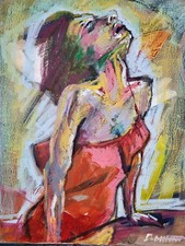 Ölbild Abstrakt Modern Art Alexander Diener Kunst Unikat Wandbild Frau Bunt 