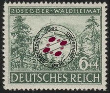 855 Peter Rosegger 6+4 Pf, gestempelt O