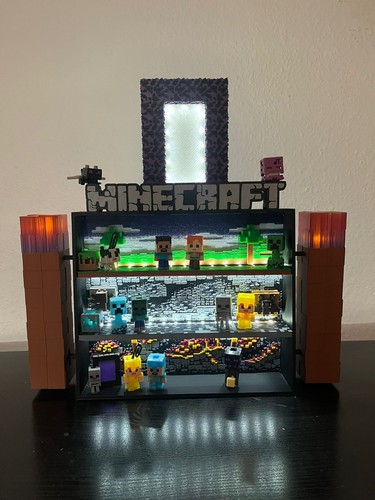 Minecraft diorama led regal - diorama,