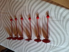 6 Rote Balance Kerzenhalter Pendelkerzenhalter Weihnachtsbaum Christbaum