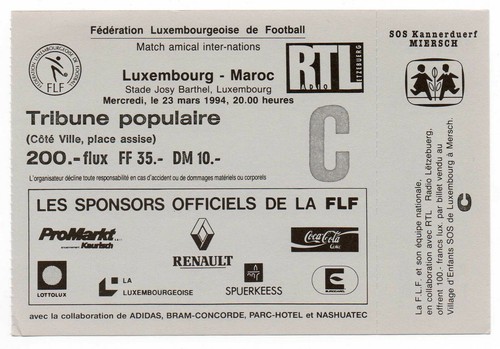 Ticket lsp luxemburg marokko - ticket,