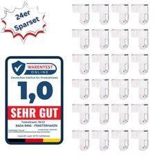 FENSTERHAKEN 24ER SET TRANSPARENTE PRAKTISCHE HAKEN FÜR FENSTERRAHMEN UND TÜR