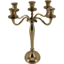 Deko Kerzenständer Kerzenhalter Brush gold 44,5 cm 5-armig