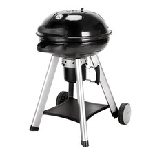 B-Ware TAINO NEO Holzkohle-Kugelgrill mit klappbarem Deckel Kettle-Grill Schwarz