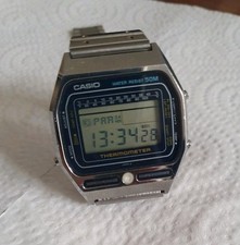 Casio TS-2000 Thermometer Herrenuhr  Day Date Kalender Digital Vintage