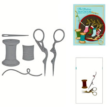 Schönes Nadelfaden Scheren