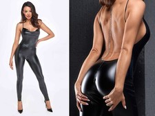 NOIR HANDMADE LIBIDO WETLOOK CATSUIT ZWEIWEGE REISSVERSCHLUSS schwarz clubwear