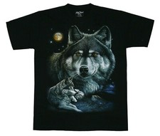T-Shirt Wolf Gr. S M L XL Western Wölfe Indianer Biker Cowboy Husky Motorrad Zoo