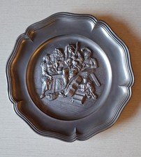 Zinnteller Musiker + Zuhörer