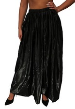 AUSLAUFMODELL super soft PVC Rock lang Faltenrock fetisch Erotik - schwarz