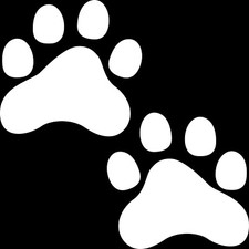 2 paws 6cm white 1 pair paws