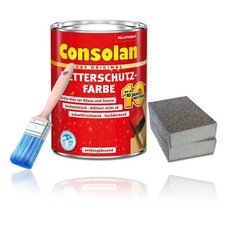 Consolan Wetterschutzfarbe Set 750 ml Holzfarbe Dauerschutz Deckend alle Farben