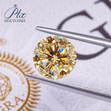 Rund 9Hearts & 1Blume Schliff Lose Moissanit Natürlich Farbe VVS1 GRA Edelstein