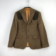 Barbour Tweed Sport Sakko Herren 40R Braun Mallalieus Schießen Jagd Blazer